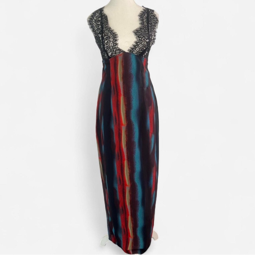 PrettyLittleThing Backless maxi dress with lace cup size 10